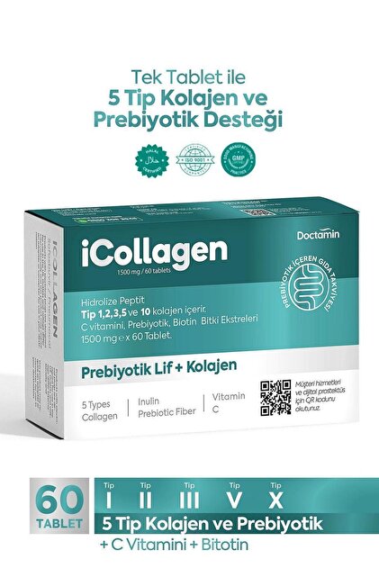 5 TYPES COLLAGÈNES & PRÉBIOTIQUES | iCOLLAGEN 5 CESIT KOLAJEN