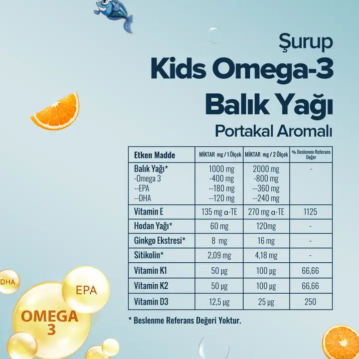 SIROP D'HUILE DE POISSON ENFANTS - ZUHRE ANA BALIK YAGI