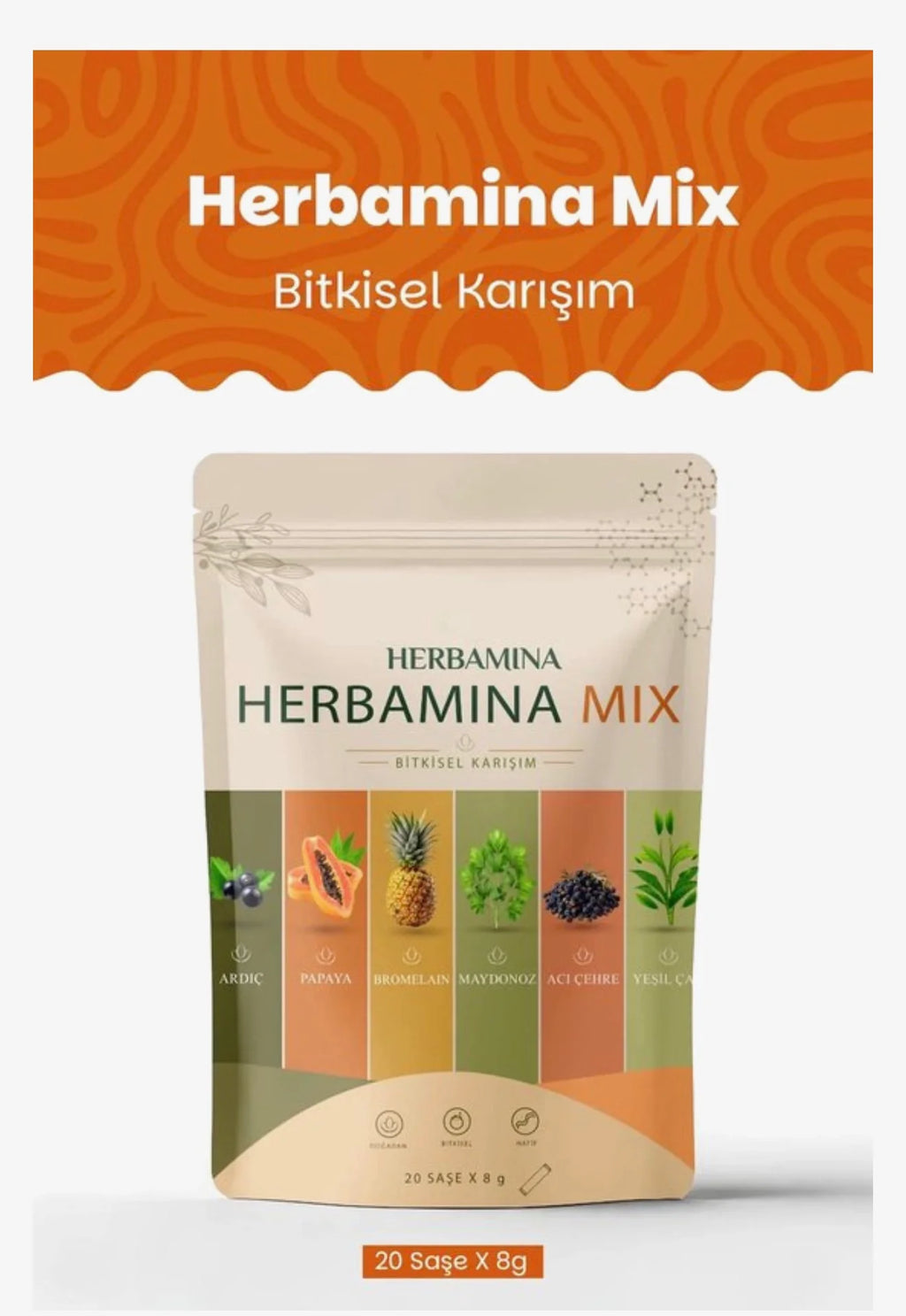 HERBAMINA MIX — MÉLANGE BOTANIQUE | 20 STICKS x 8G | TURQUIE