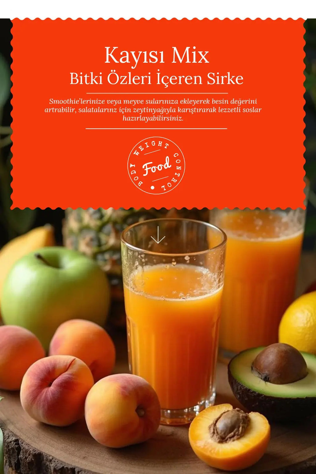 Vinaigre d'Abricot et de Pomme verte - HERBAMINA Kayisi Mix Sirke