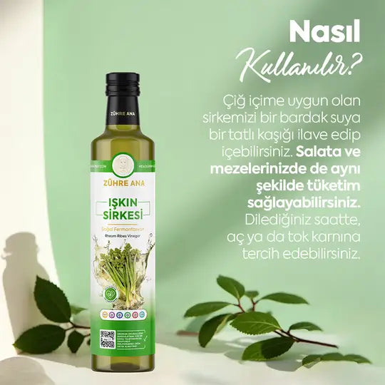 Vinaigre de Racine de Rhubarbe (Fermentation Naturelle) - ZÜHRE ANA ISKIN KÖKÜ SIRKESI