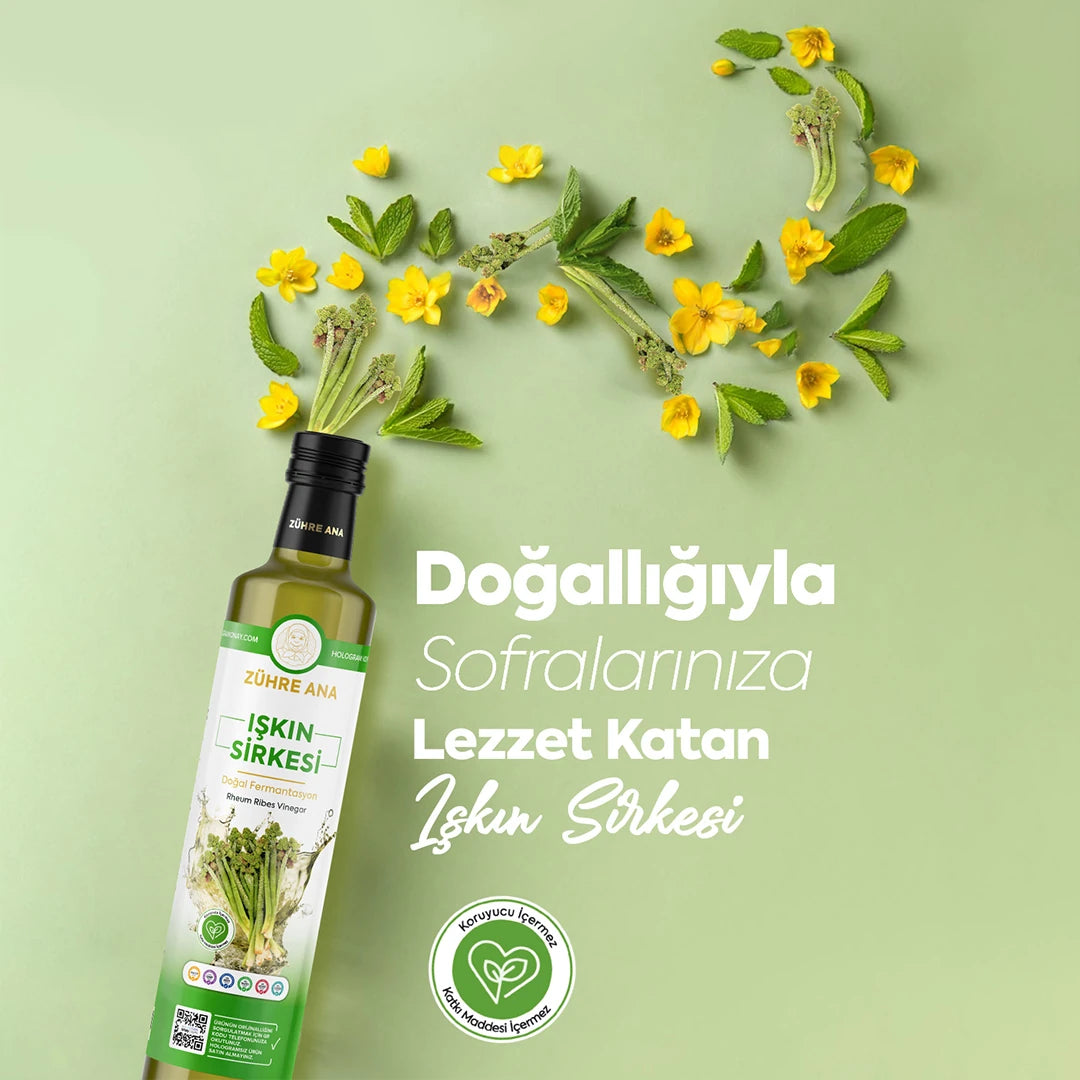 Vinaigre de Racine de Rhubarbe (Fermentation Naturelle) - ZÜHRE ANA ISKIN KÖKÜ SIRKESI