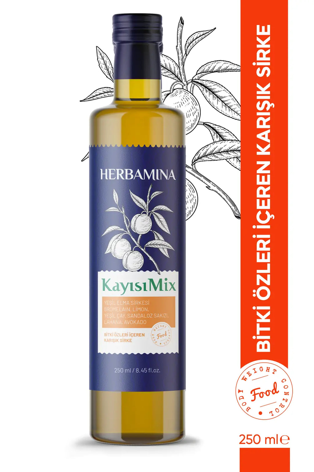 Vinaigre d'Abricot et de Pomme verte - HERBAMINA Kayisi Mix Sirke